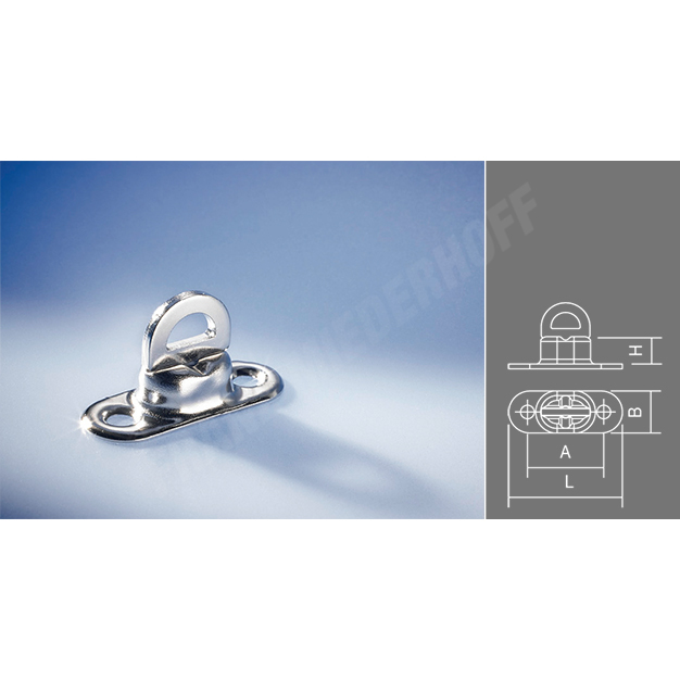 Малые поворотные скобы латунные белые Н-8 17х11