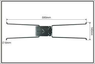 Пластина металлическая 590 мм BPE.6001