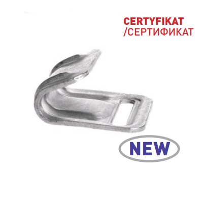 Крюк плоский пробитый (H=33мм) 45.00.xx — 45.01.xx