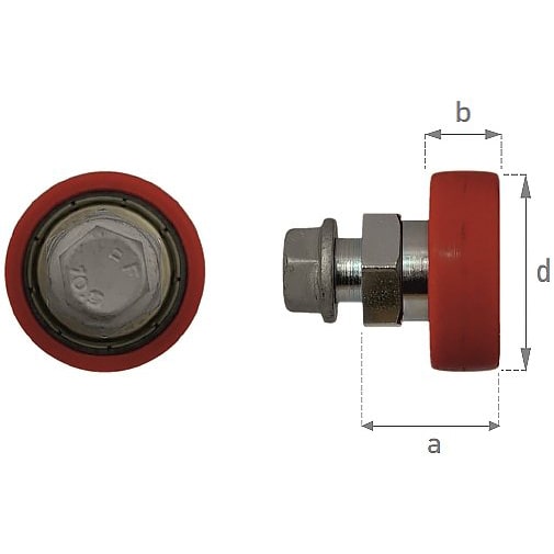 Ролик для сдвижных крыш 68.V.014
