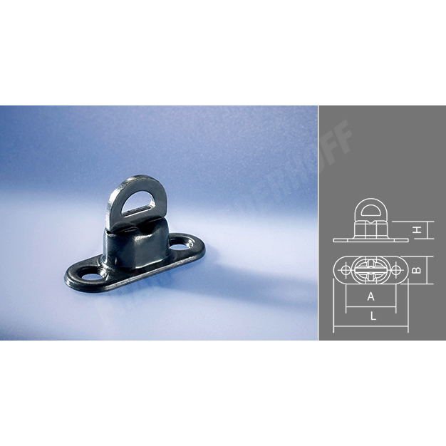 Малые поворотные скобы латунные чёрные H-11 17х11