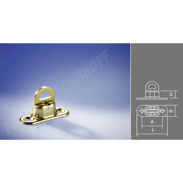 Малые поворотные скобы латунные белые Н-11 17х11