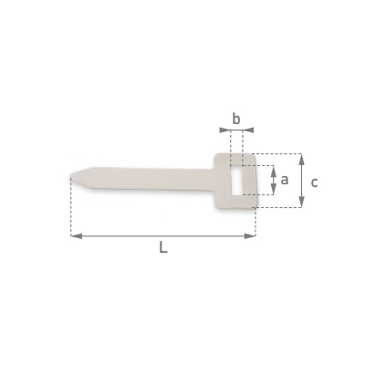 Ремень для прямоугольного люверса 27х8мм, черный (43.20.02)