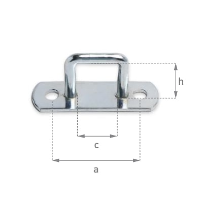 Тентовая скоба оцинкованная h=17, a=34 (17.17)