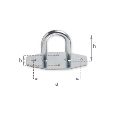 Бортовая скоба оцинкованная h=55, a=51 (10.55)