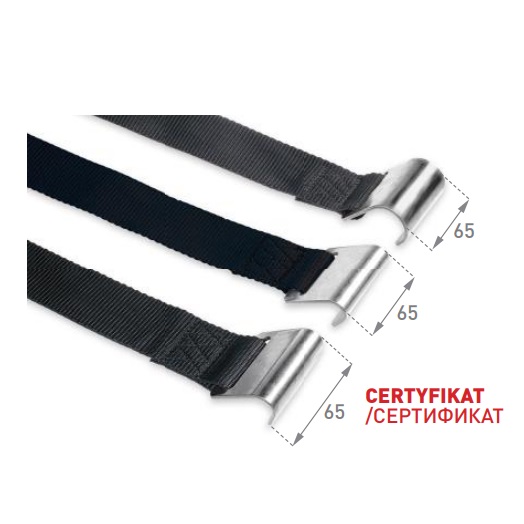 Ремень крепления тента с плоским оцинкованным крючком (60.45.00D)