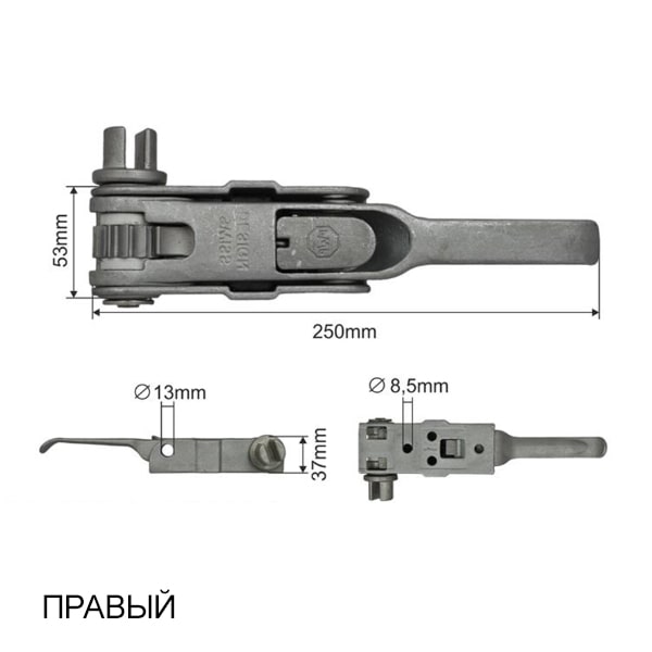 Механизм натяжения тента под шлиц правый PWP 99.121P