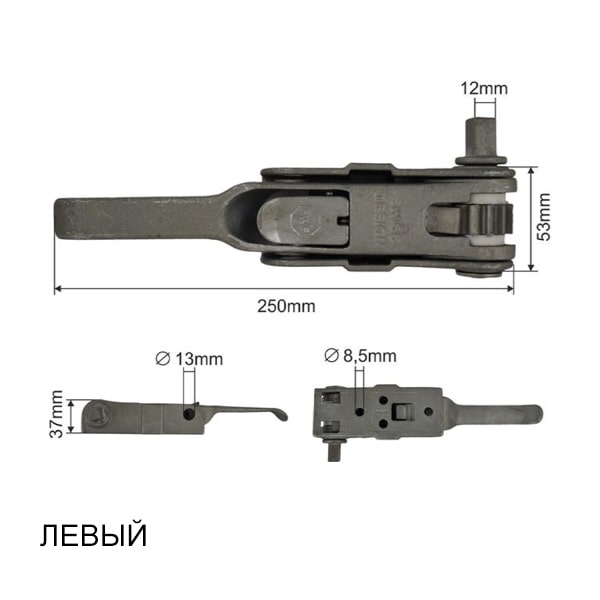 Механизм натяжения тента под квадрат левый PVP BPE.6024