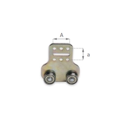Ролики двойные оцинкованные 47.10