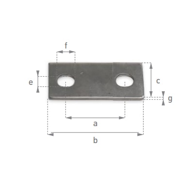 Подкладка из нержавеющей стали а=28 (51.29.1)