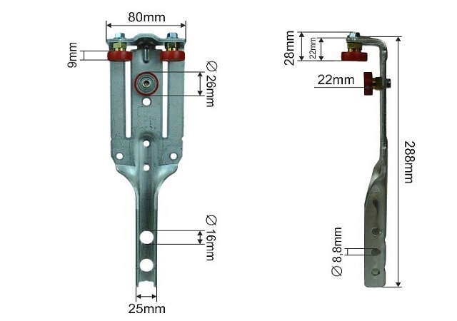 BPE.6021 Кронштейн крыши Версус, 1шт