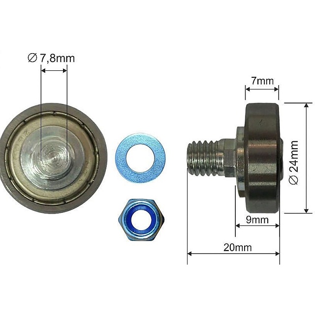 Ролик для сдвижных крыш EDSCHA 68.E.001