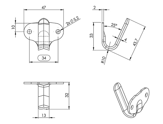Крюк для тента оцинкованный 21.47