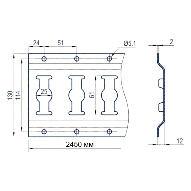 Такелажная рейка крепления груза L91.1