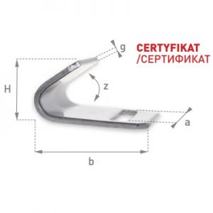 Крюк плоский (H=29мм) фото